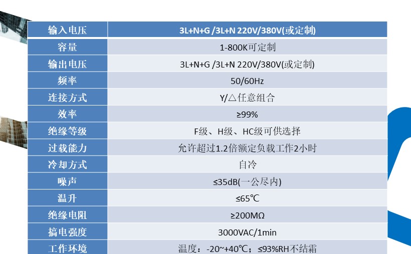 隔离变压器参数.JPG